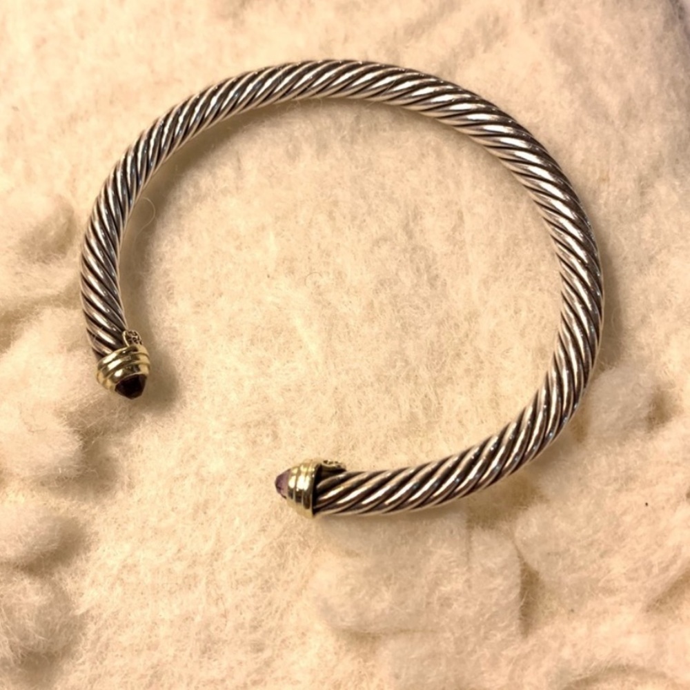 David yurman cable bracelet with amethyst and gold - Picture 5 of 8